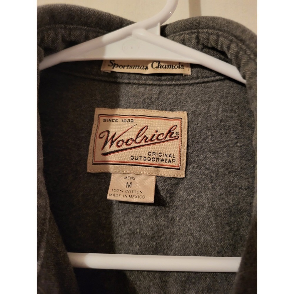 Woolrich Sportsman Chamois Shirt M 100% Wool Vintage Outdoorwear - Picture 3 of 3